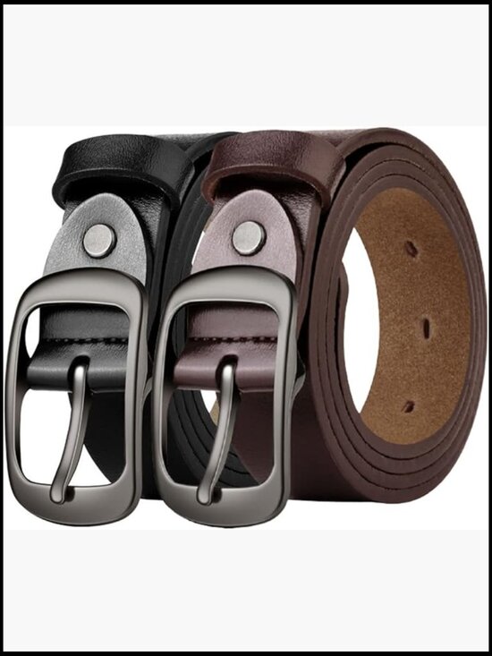 Genuine Cowhide Leather Belts with Pin Buckle, Adjustable Fit main image 4